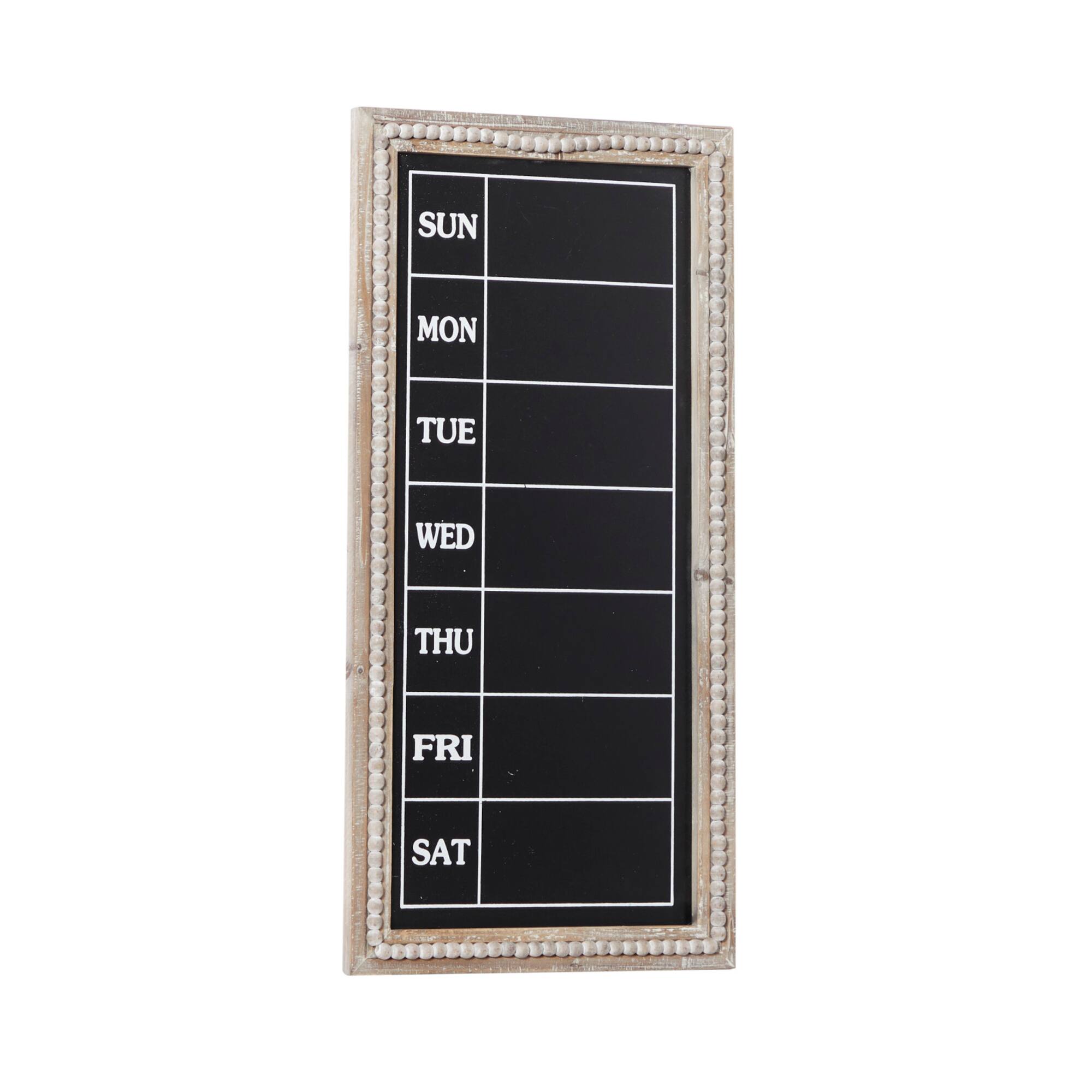 Brown Wood Farmhouse Wall Chalkboard, 32" x 16" x 2"